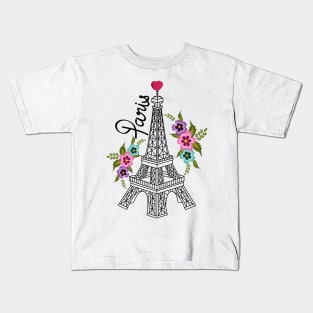 Eiffel Tower Paris Kids T-Shirt